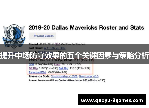 提升中场防守效果的五个关键因素与策略分析